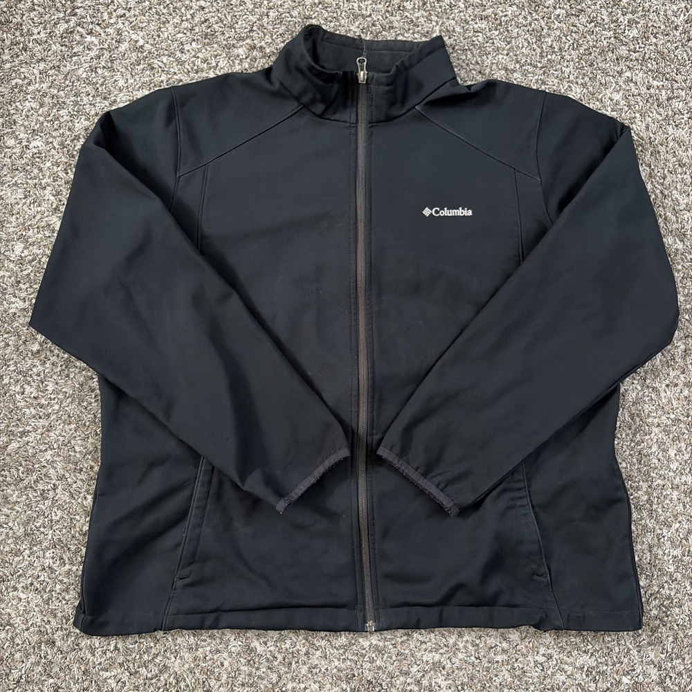 Columbia Sportswear Softshell Jacket Size 2X Womens Black Full Zip